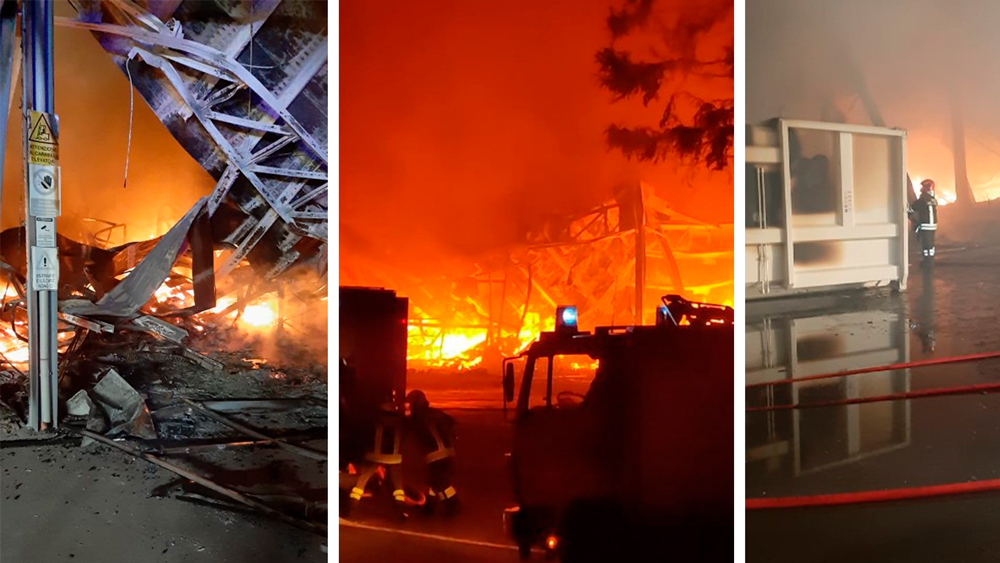 Incendio Campomaggi, soccorsi anche da Cesenatico FOTO