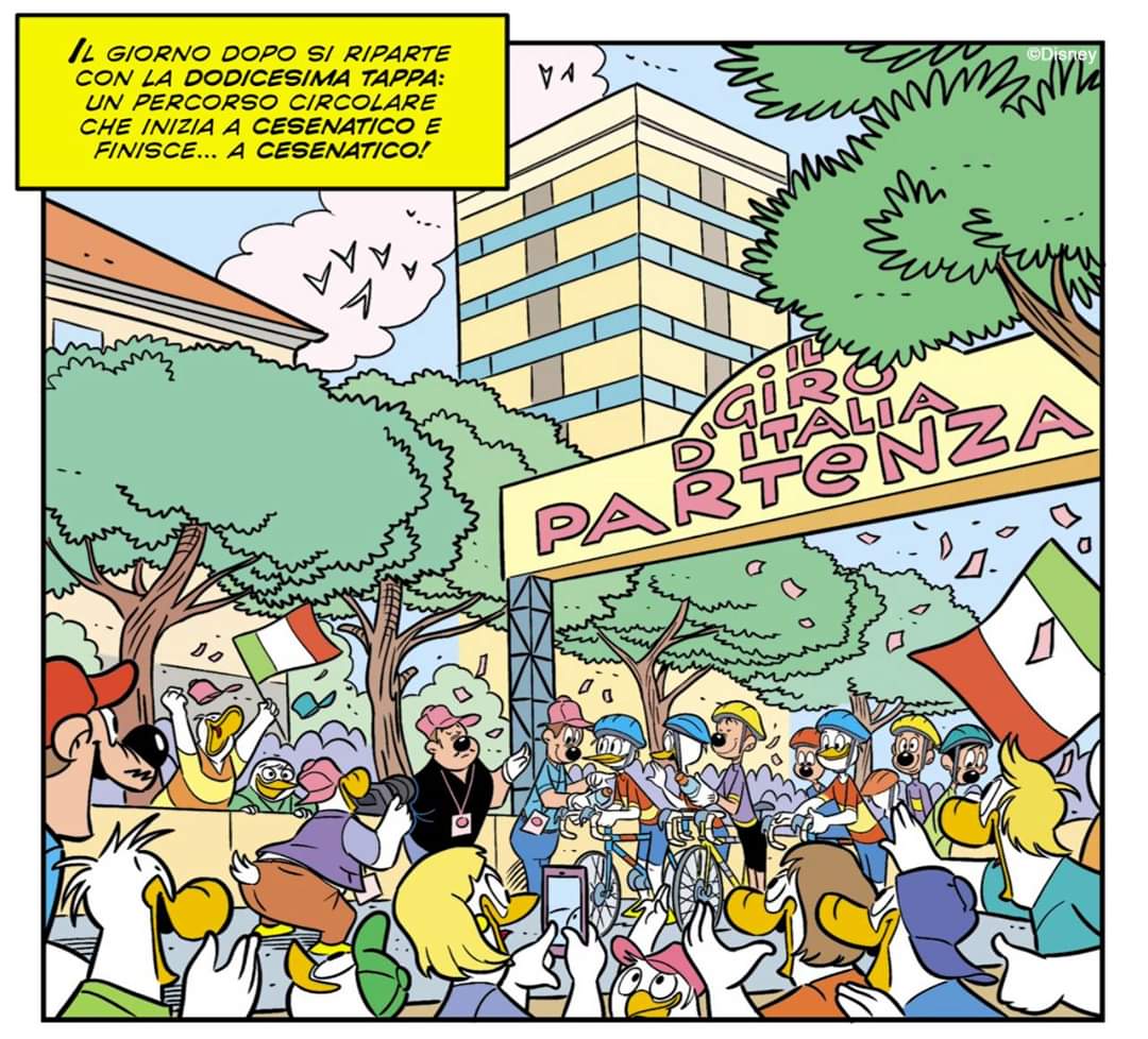 Su Topolino di questa settimana la Cesenatico del Giro