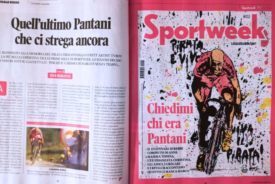 Un altro trionfo del pirata. La copertina di Sportweek…