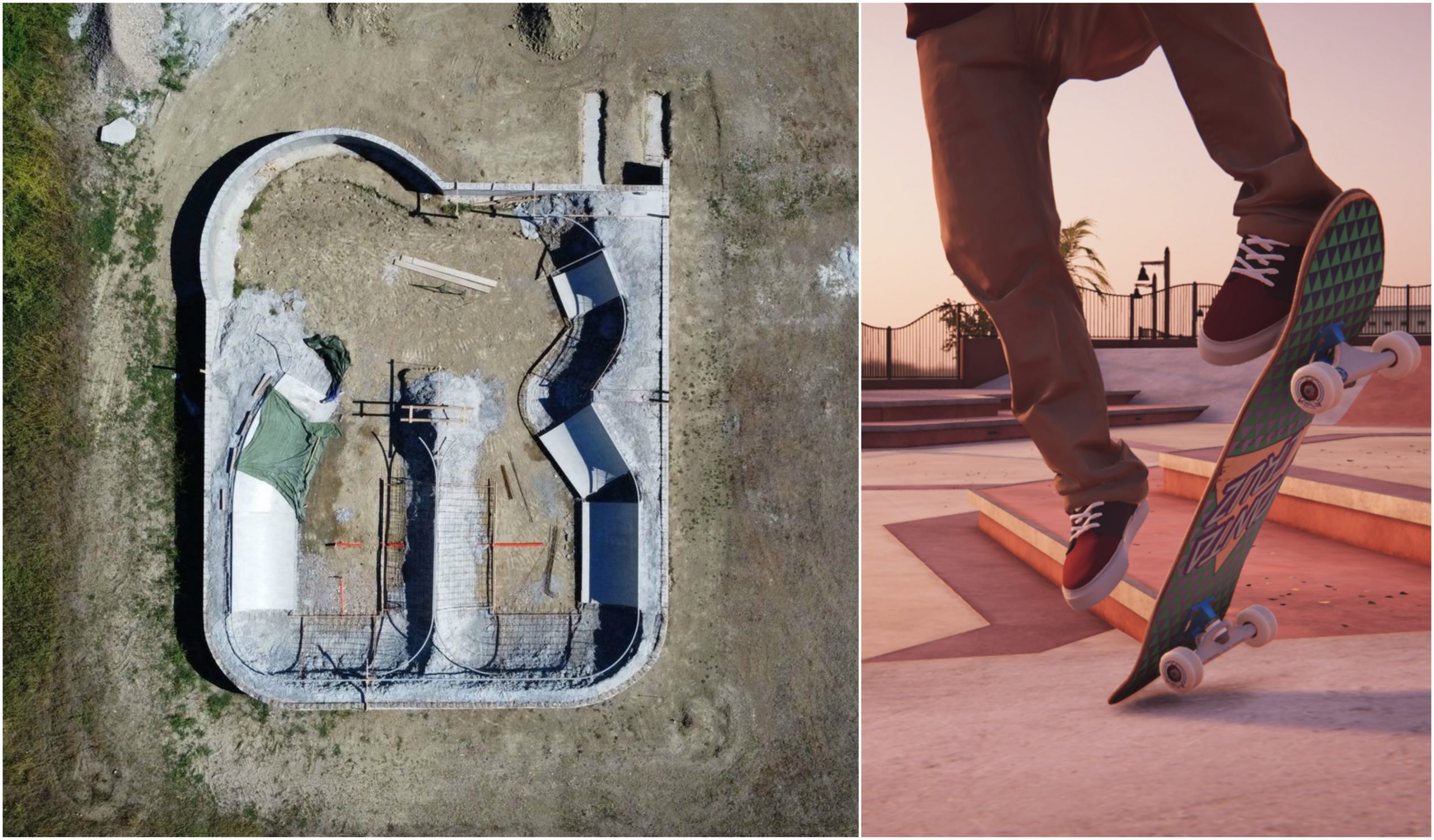 Fotografato dall’alto il nuovo Skate Park di Ponente
