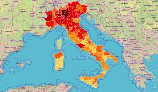 L'Emilia Romagna (Indice RT 1.6) finisce tra le "Regioni a rischio"