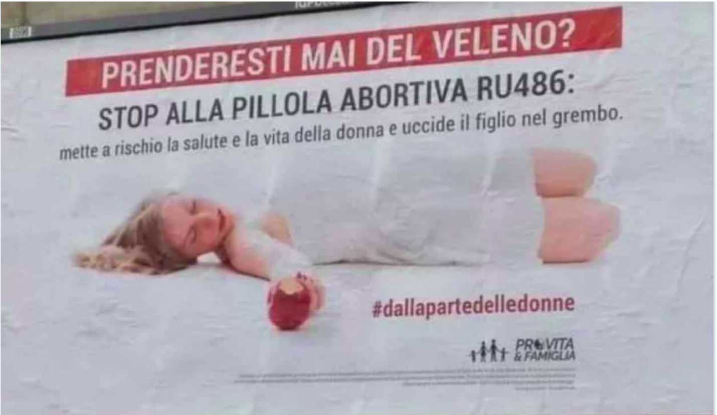 Manifesti contro l’aborto: la denuncia dell’Udi