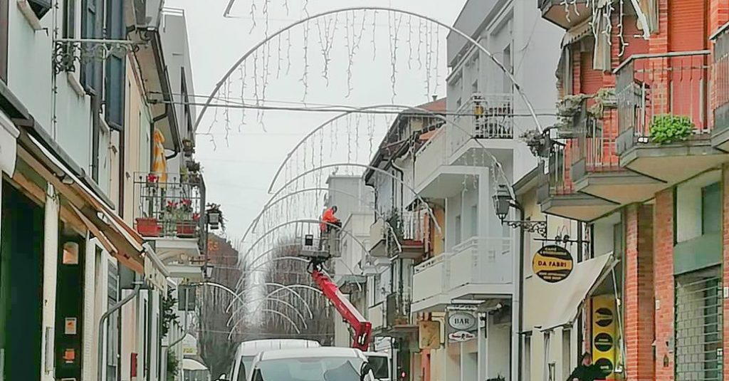 natale, cesenatico, luminarie via fiorentini