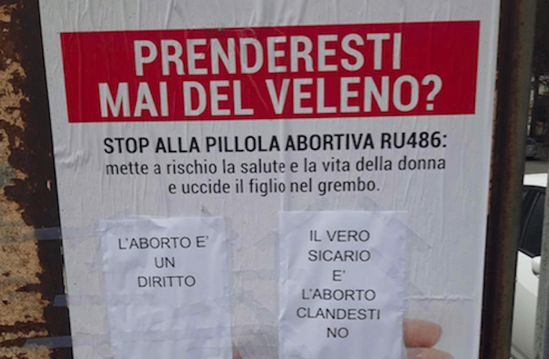 manifesti contro aborto