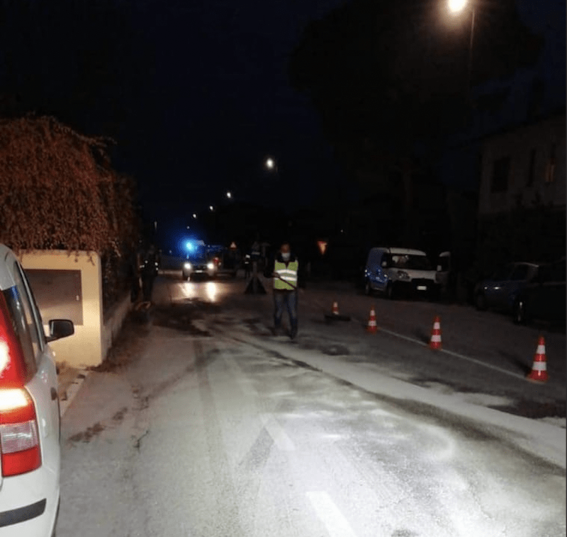 Perde gasolio lungo la strada, Villamarina in tilt