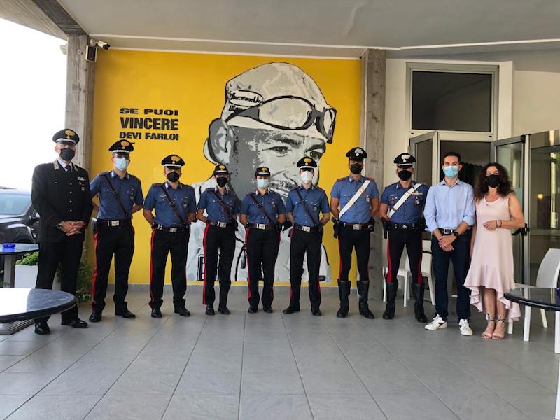 Il sindaco ha salutato i carabinieri di rinforzo arrivati a Cesenatico