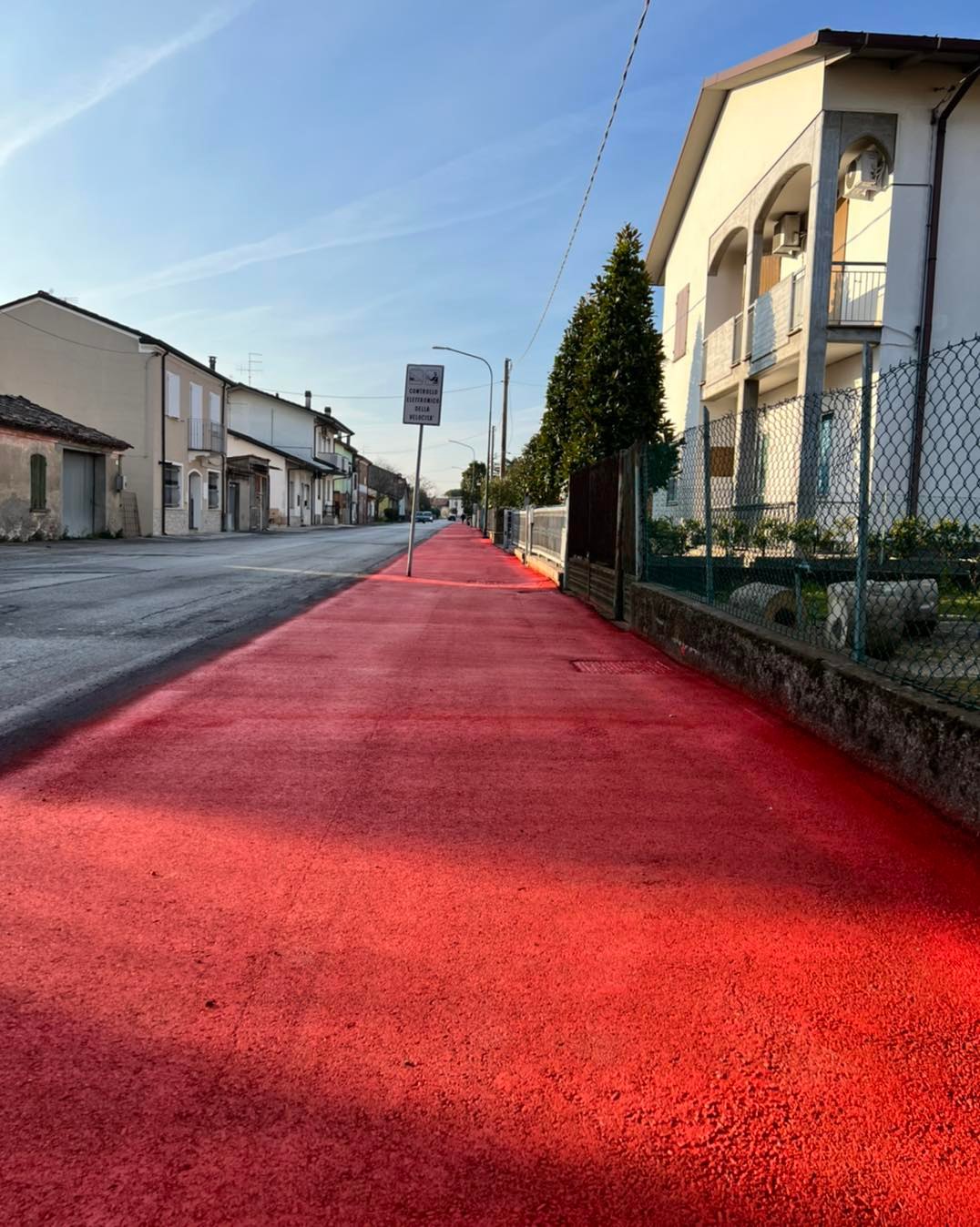 Nella frazione di Sala un “red carpet” per le biciclette