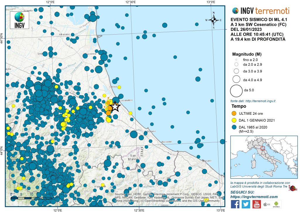 Terremoto, Romagna zona calda per il sisma