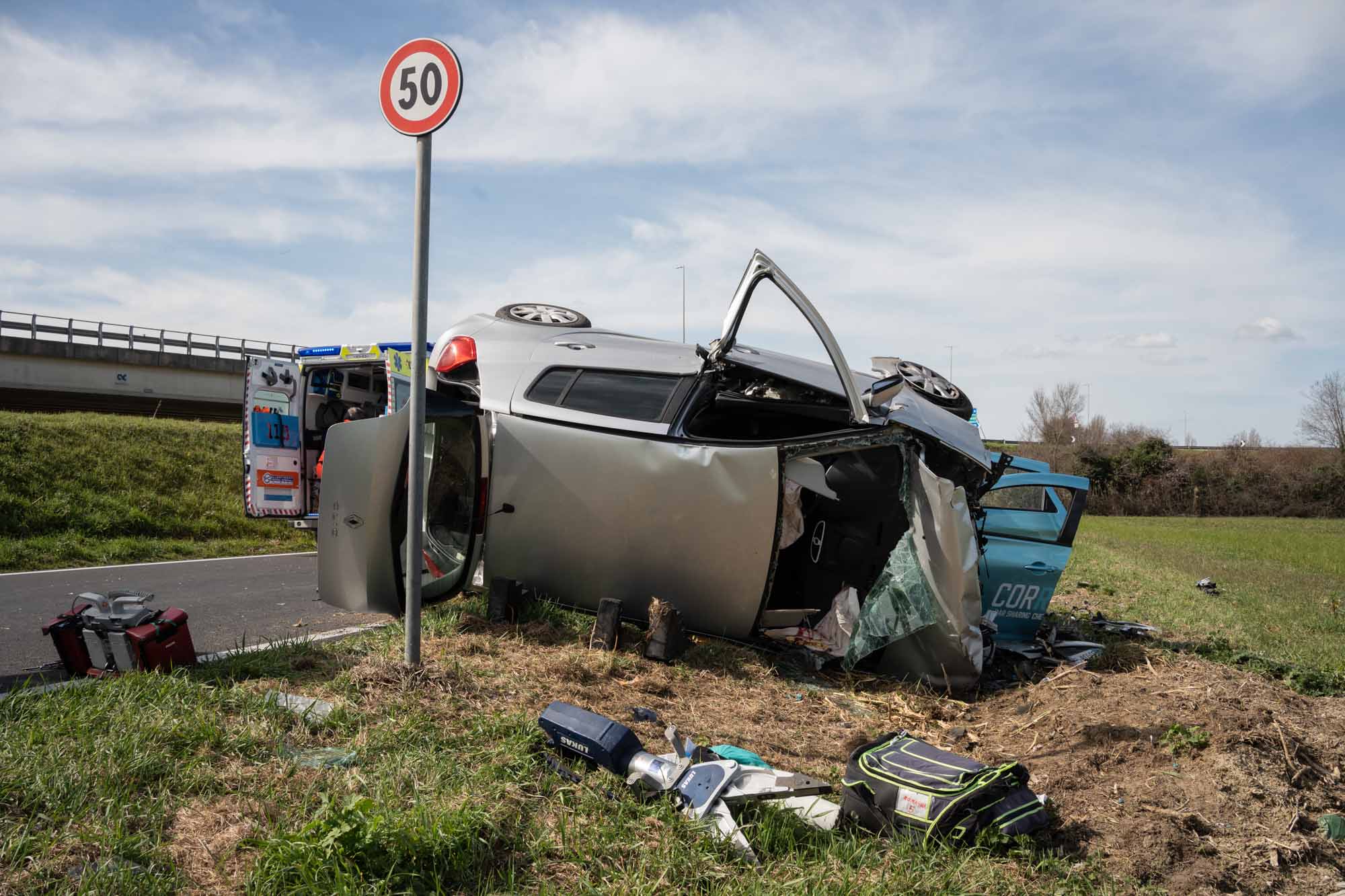 Frontale pauroso in via Pisciatello IL VIDEO