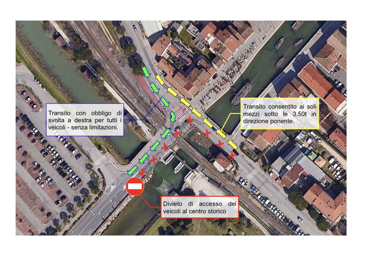 Dal 3 ottobre non si potrà più entrare a Cesenatico dal ponte del Gatto