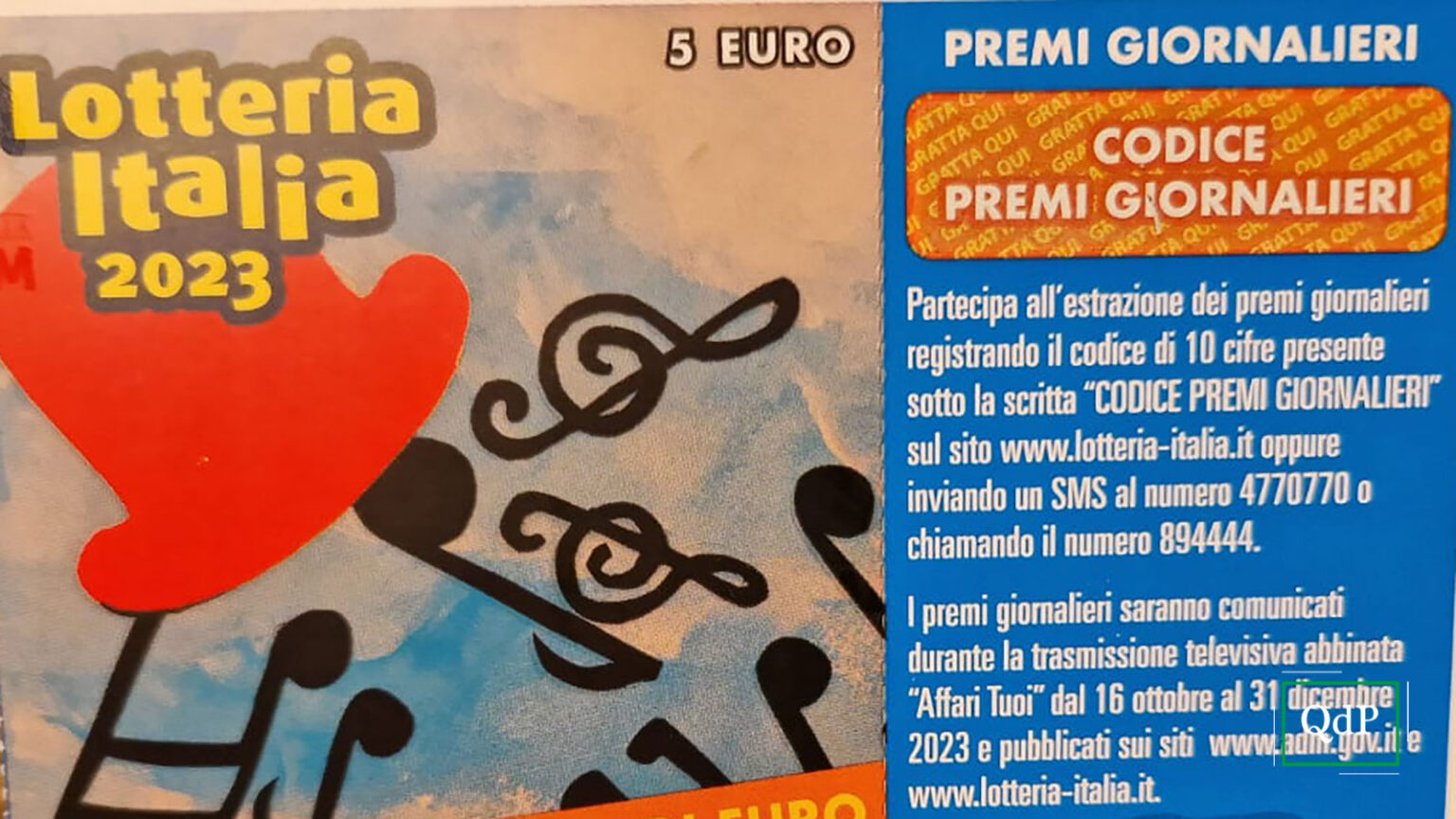 Lotteria Italia, venduto nel Riminese il biglietto da 1 milione di euro