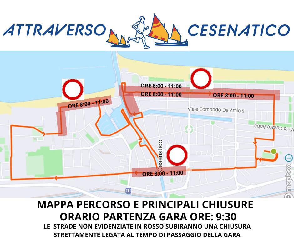 “Attraverso Cesenatico”, occhio alle strade chiuse domenica