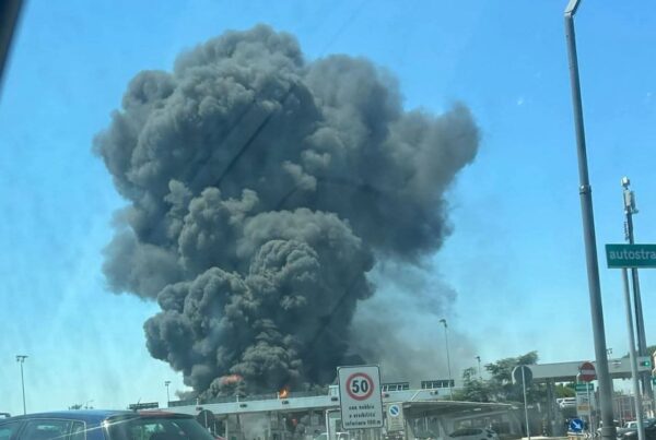 incedio casello rimini riccione autostrada