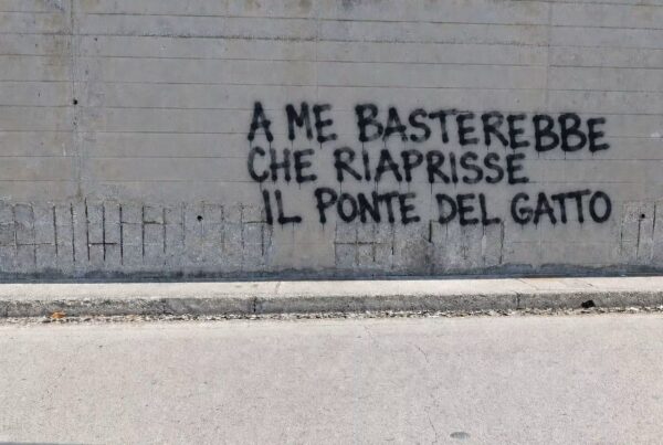ponte del gatto scritta