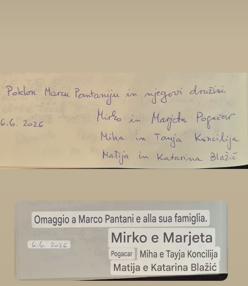 genitori di Pogačar allo Spazio Pantani