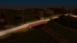 ponte via fenili render notturno