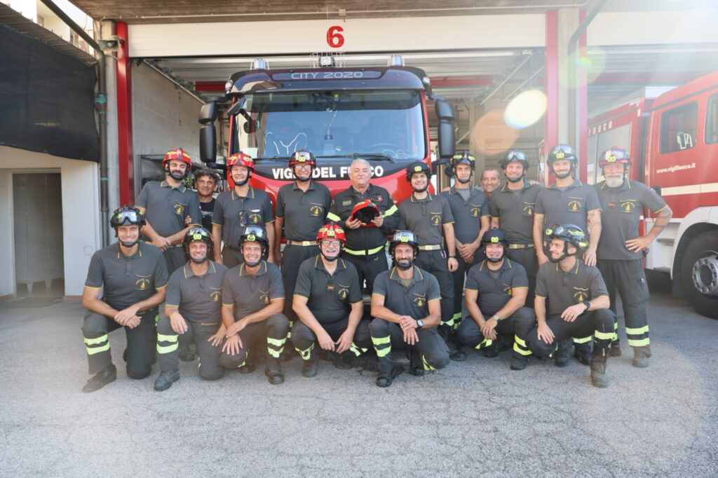 vigile del fuoco Pandolfini in pensione