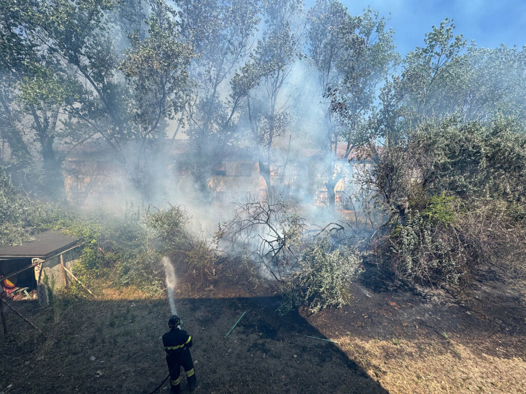 incendio sterpaglie colonia