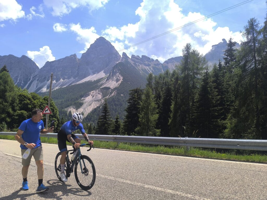 Mirco Minotti durante la Ultracycling Dolomitica
