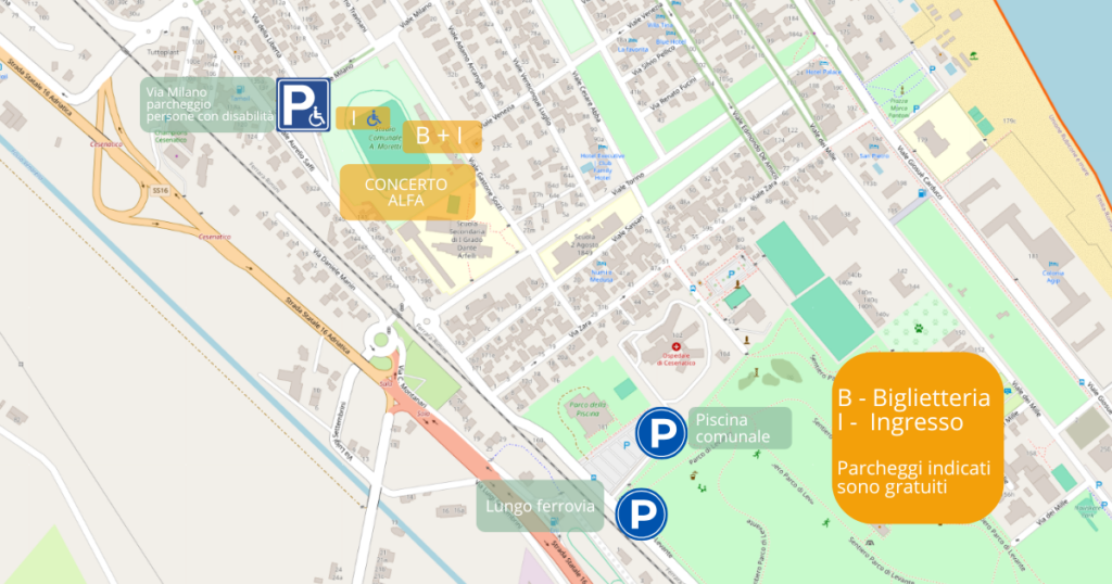 mappa parcheggi Alfa