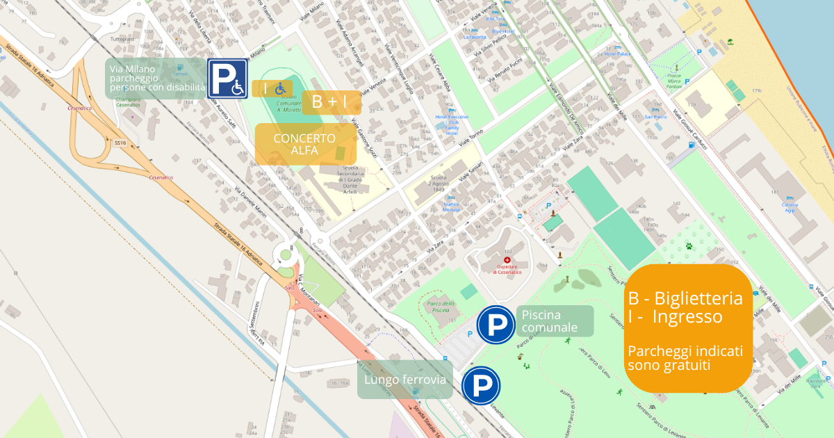 mappa parcheggi Alfa