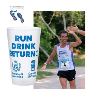 bicchieri monouso maratona Alzheimer drink and return 