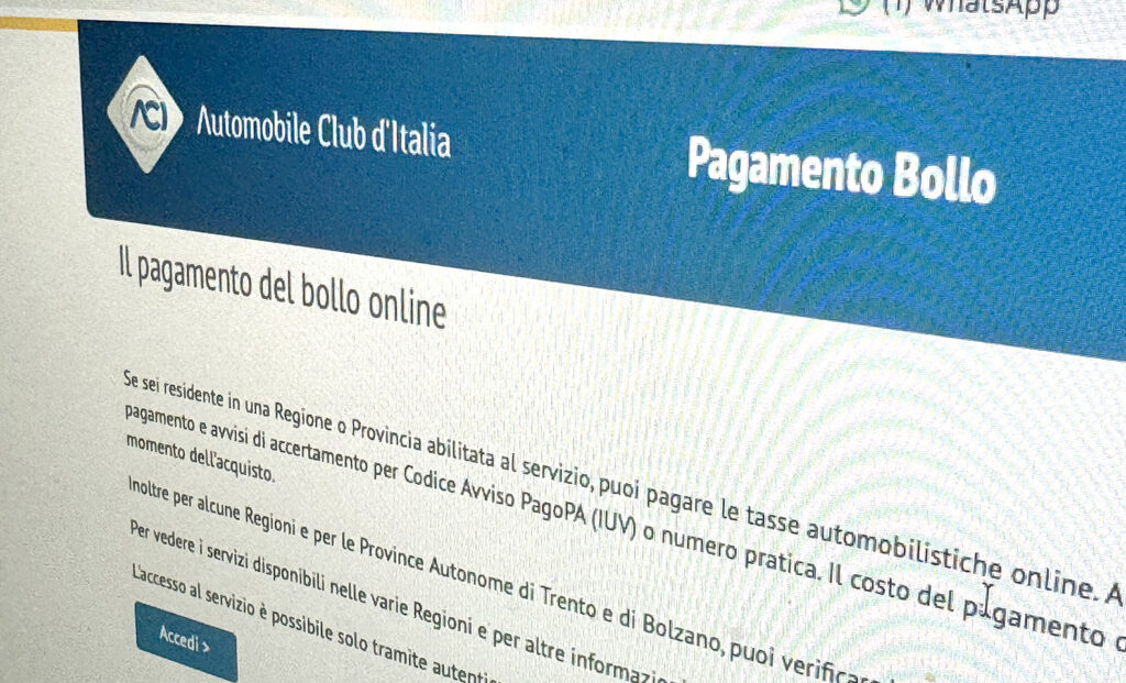 pagamento bollo