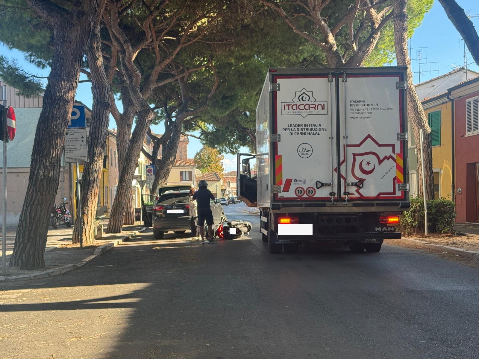incidente scooter via Mazzini