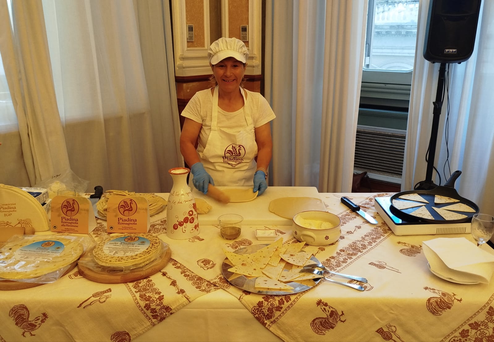 Maria Cristina Marconi dimostrazione Piadina Romagnola