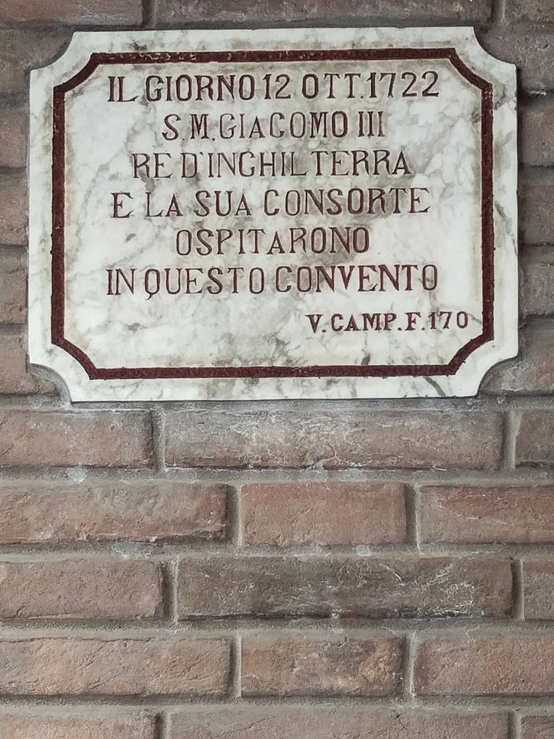 lapide re giacomo III d'Inghilterra