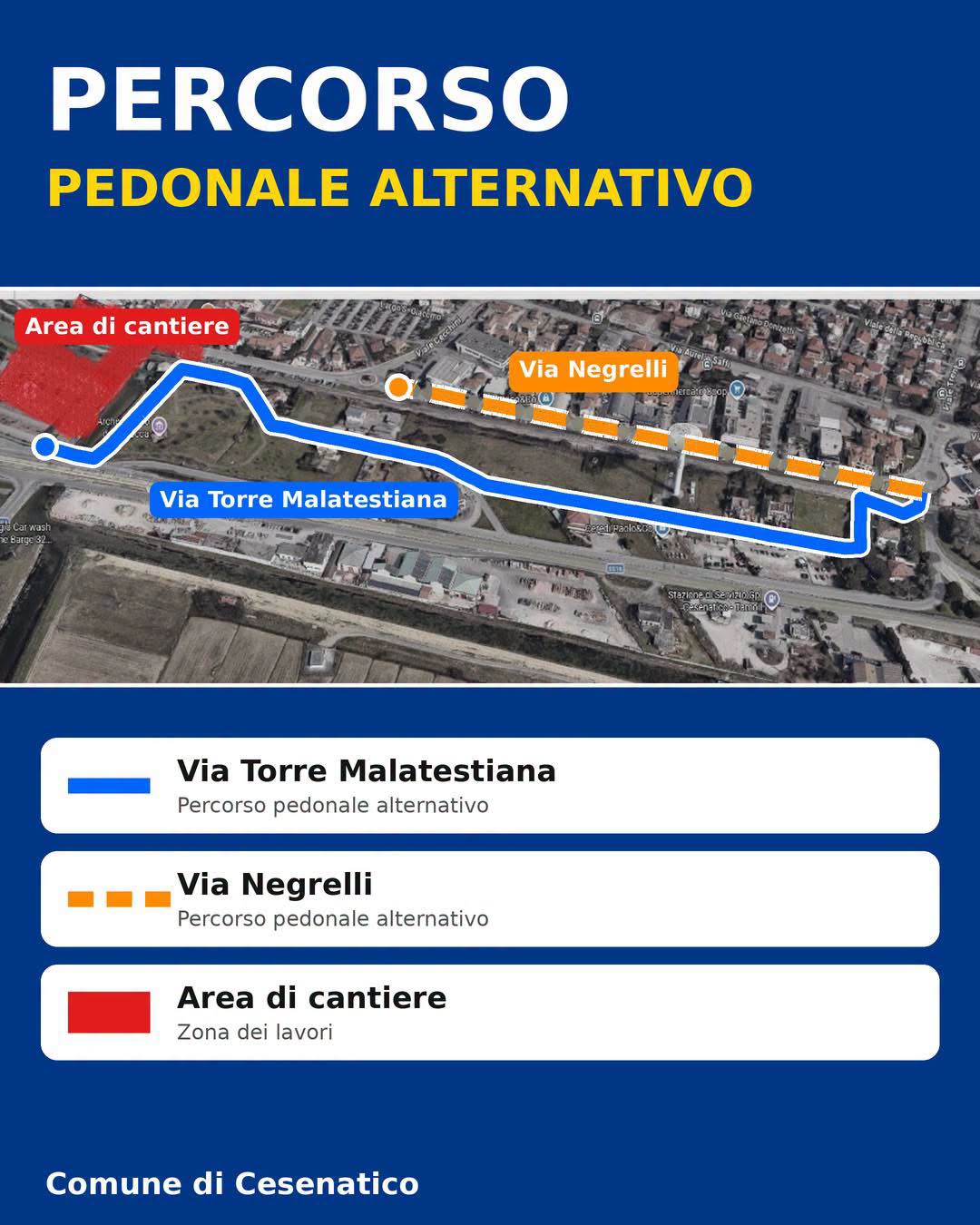percorso pedonale cantiere ponte del gatto