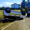incidente auto si ribalta a longiano